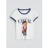LCW DREAM Lacivert Ayı Teddy Baskılı Kadın Şortlu Pijama Takımı