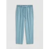 LCW Modest İndigo Beli Lastikli Mom Fit Kadın Jean Pantolon