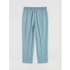 LCW Modest İndigo Beli Lastikli Mom Fit Kadın Jean Pantolon