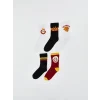 LCW Kids Karışık Galatasaray Desenli Erkek Çocuk Soket Çorap 5li