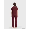 LCW DREAM Bordo Ayı Teddy Baskılı Kadın Pijama Takım