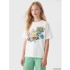 LCW Kids Beyaz Sünger Bob Baskılı Kız Çocuk Tişört