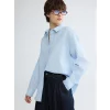 XSIDE Mavi Çizgili Oversize Poplin Kadın Gömlek