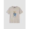 LC WAIKIKI Bej Regular Fit Teddy Baskılı Erkek Pijama Takım