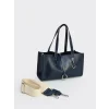 LCW ACCESSORIES Lacivert Deri Görünümlü Kadın Omuz Çantası