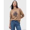 LCW EVERYDAY Kahverengi Çiçekli Oversize Soft Touch Kadın Tunik
