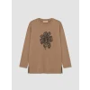 LCW EVERYDAY Kahverengi Çiçekli Oversize Soft Touch Kadın Tunik
