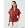 LCWAIKIKI Classic Bordo Oversize Modal Karışımlı Kadın Gömlek