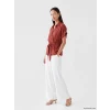 LCWAIKIKI Classic Bordo Oversize Modal Karışımlı Kadın Gömlek