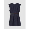 LCW Vision İndigo Kemerli Belden Oturtmalı Mini Jean Elbise