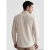 LCWAIKIKI Classic Bej Regular Fit Keten Karışımlı Erkek Gömlek