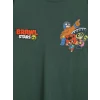 LCW Kids Yeşil Bisiklet Yaka Brawl Stars Baskılı Erkek Çocuk Tişört
