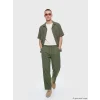 XSIDE Haki Loose Fit Erkek Müslin Pantolon