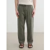 XSIDE Haki Loose Fit Erkek Müslin Pantolon