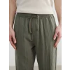 XSIDE Haki Loose Fit Erkek Müslin Pantolon