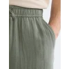 XSIDE Haki Loose Fit Erkek Müslin Pantolon
