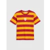 LCW Kids Kırmızı Bisiklet Yaka Galatasaray Baskılı Erkek Çocuk Tişört