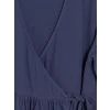 LCW Modest Lacivert Kruvaze Yaka Dokulu Kadın Kimono