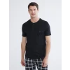 LC WAIKIKI Siyah Standart Kalıp Erkek Şortlu Pijama Takımı