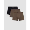LC WAIKIKI Kahverengi Pamuklu Esnek Erkek Boxer 3lü