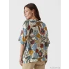 LCW Grace Karışık Kaçık Yaka Çiçekli Oversize Bluz