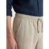 LCW Vision Bej Regular Fit Erkek Keten Görünümlü Pantolon
