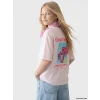 LCW Kids Pembe Loose Fit Baskılı Kız Çocuk Tişört