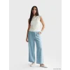 LCW Jeans İndigo Yüksek Bel Wideleg Fit Kadın Jean Pantolon