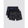 LC WAIKIKI Siyah Pamuklu Esnek Erkek Boxer 3lü