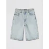 XSIDE Mavi Bermuda Fit Kadın Jean Şortolon