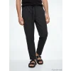 LC WAIKIKI Siyah Bisiklet Yaka Çizgili Erkek Pijama Takım