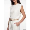 LCW Vision Beyaz Loose Fit Kemerli Kadın Pantolon
