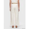 LCW Vision Beyaz Loose Fit Kemerli Kadın Pantolon