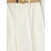 LCW Vision Beyaz Loose Fit Kemerli Kadın Pantolon