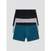LC WAIKIKI Petrol Pamuklu Esnek Erkek 3lü Boxer