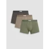 LC WAIKIKI Gri Pamuklu Esnek 3lü Erkek Boxer
