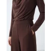 LCW Modest Kahverengi Beli Lastikli Geniş Paça Kadın Pantolon