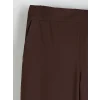 LCW Modest Kahverengi Beli Lastikli Geniş Paça Kadın Pantolon