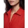 LCW Vision Kırmızı Oversize Poplin Kadın Gömlek