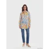 LCW Modest Turuncu Desenli Oversize Kadın Gömlek Tunik