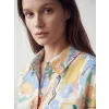 LCW Modest Turuncu Desenli Oversize Kadın Gömlek Tunik