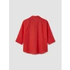 LCW Vision Kırmızı Oversize Poplin Kadın Gömlek