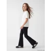 LCW Kids Siyah Beli Lastikli İspanyol Paça Kız Çocuk Tayt