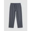 XSIDE Gri Loose Fit Keten Görünümlü Erkek Pantolon