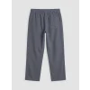 XSIDE Gri Loose Fit Keten Görünümlü Erkek Pantolon