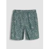 LCW SWIMWEAR Yeşil Kısa Boy Desenli Erkek Deniz Şortu
