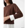 LCW EVERYDAY Kahverengi Soft Touch Oversize Kadın Sweatshirt Tunik