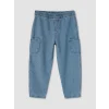 LCW baby İndigo Regular Fit Erkek Bebek Kargo Pantolon