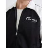 XSIDE Siyah Loose Fit New York Baskılı Erkek Fermuarlı Sweatshirt