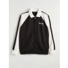 XSIDE Siyah Loose Fit New York Baskılı Erkek Fermuarlı Sweatshirt